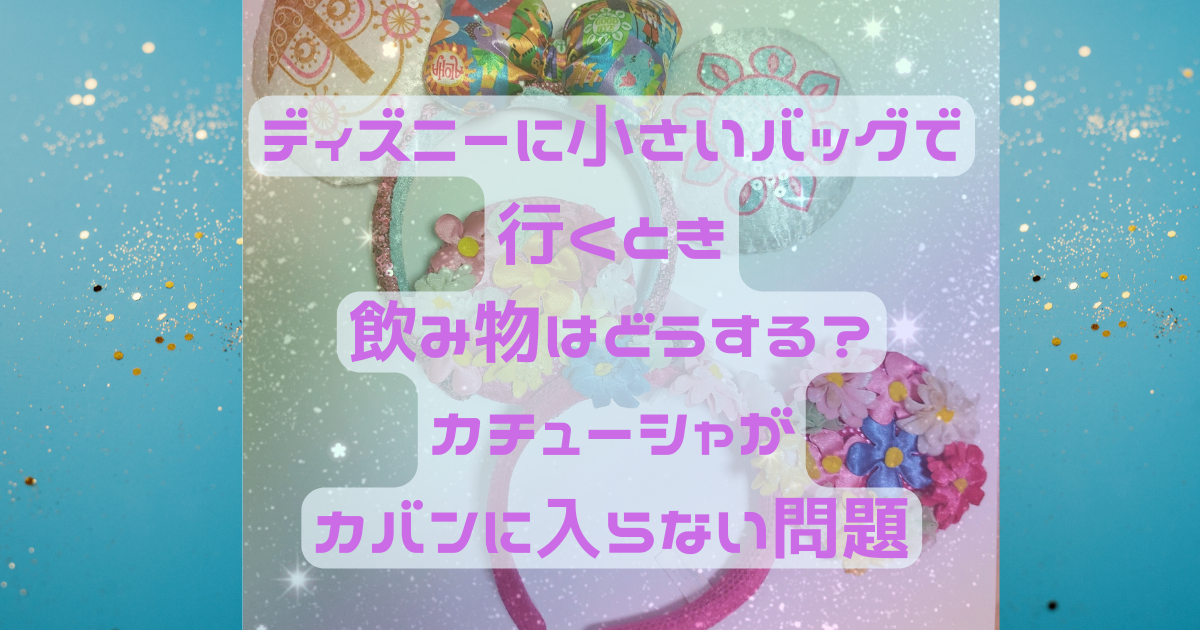 ディズニーに小さいバッグで行くとき飲み物はどうする カチューシャがカバンに入らない問題 日常向上ハピネス上等