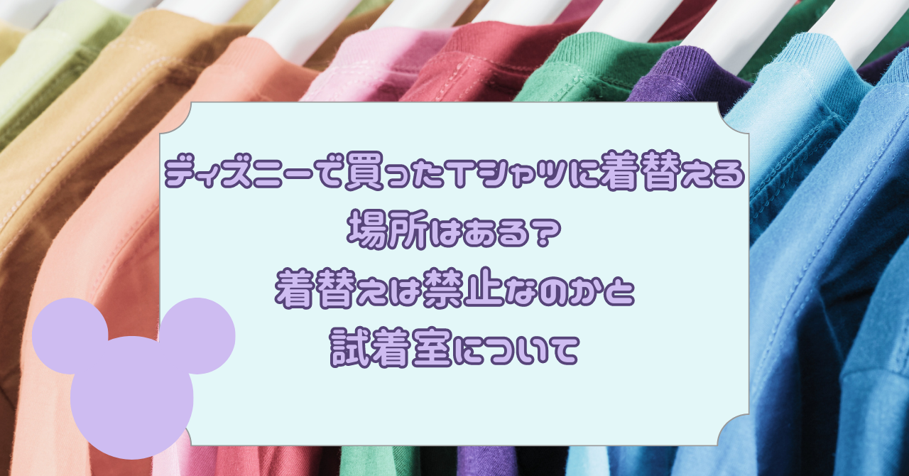 ディズニーで買ったTシャツに着替える場所はある？着替えは禁止なのかと試着室について - 日常向上ハピネス上等！